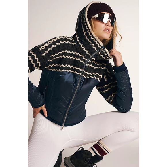 Free People Just Lodgin blue Sweater puffer size XS - Picture 1 of 7